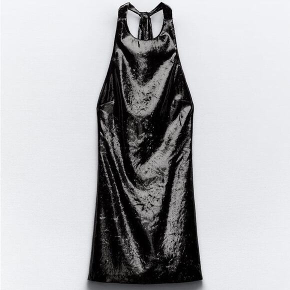 ZARA BLOGGER FAVORITE SHINY VELVET DRESS SPECIAL EDITION - Picture 10 of 12